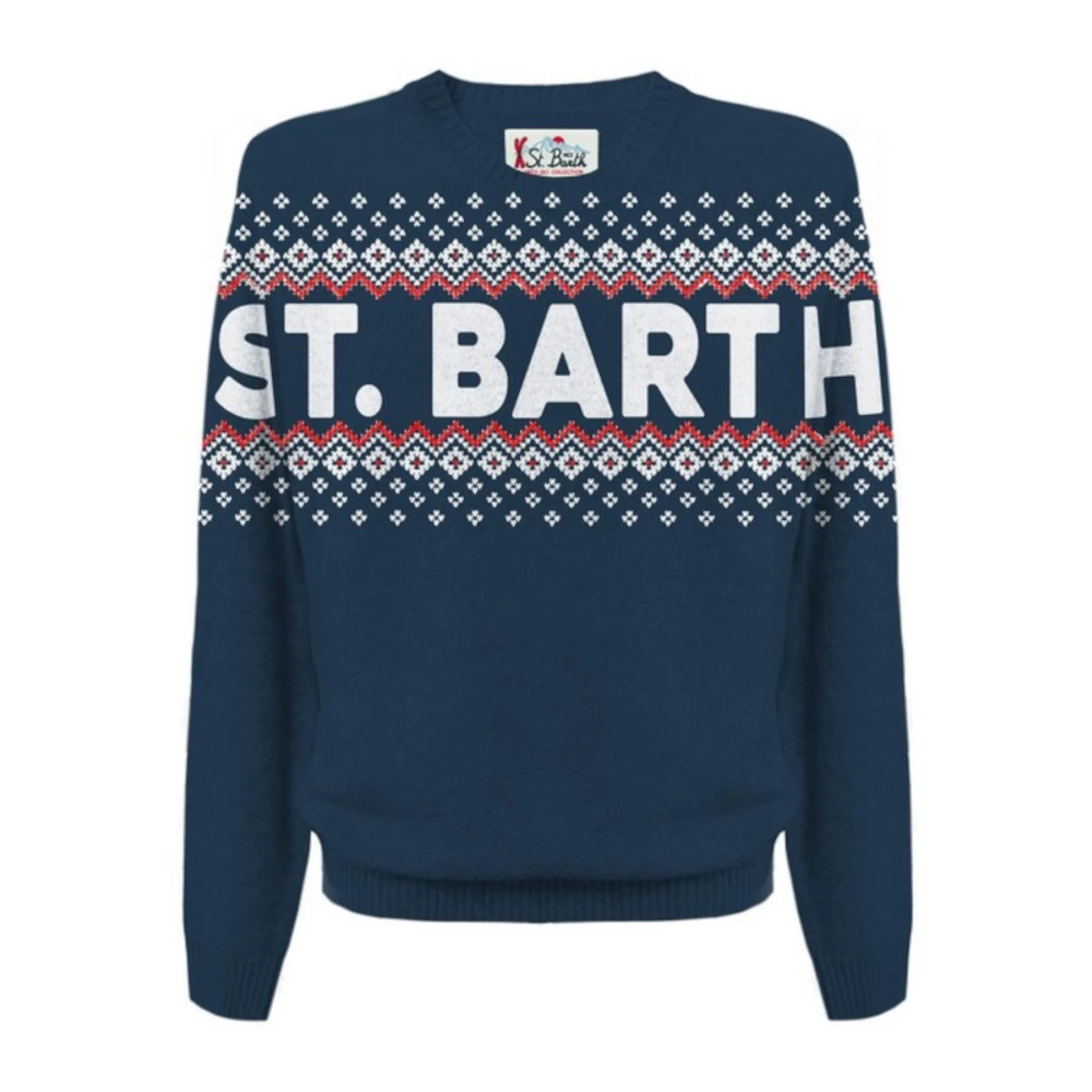 MC2 Saint Barth Blauwe Sweaters voor Mannen Blue Heren