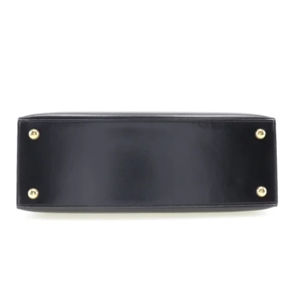 Hermès Vintage Pre-owned Leather handbags Black Dames