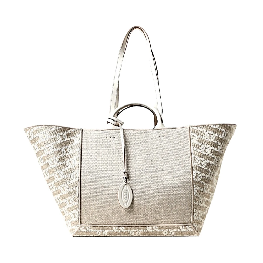 TOD'S Stijlvolle Leren Tas voor Vrouwen Beige Dames