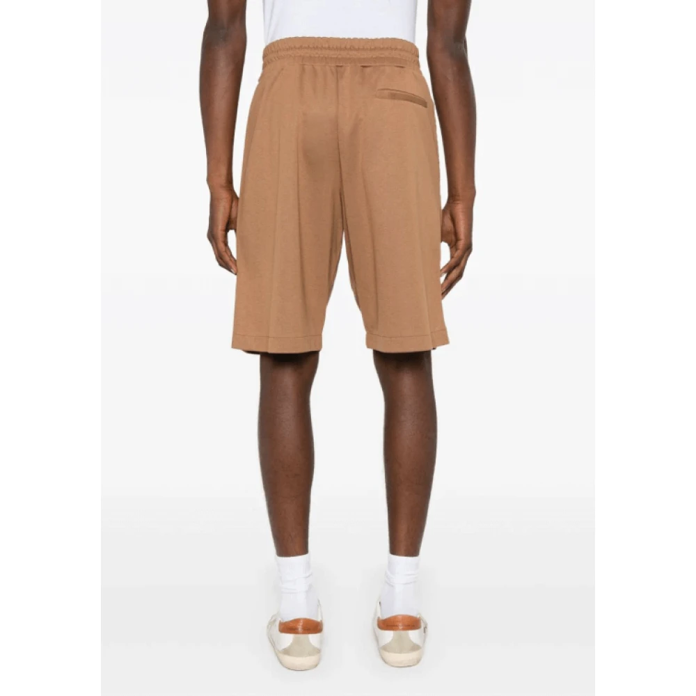 Lardini Okerbruine Track Shorts met Koord Brown Heren