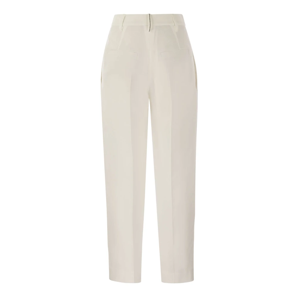 BRUNELLO CUCINELLI Suit Trousers White Dames