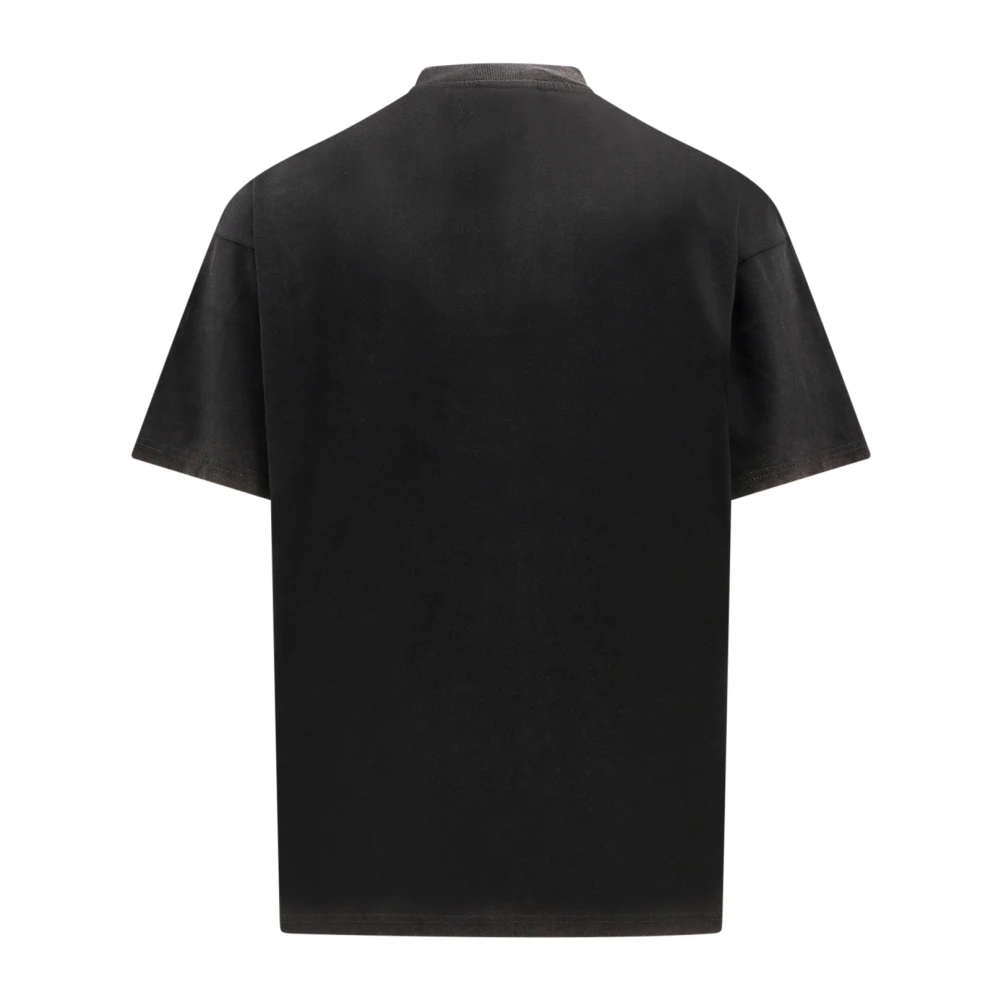Represent Thoroughbred Print Katoenen T-shirt met Ronde Hals Black Heren