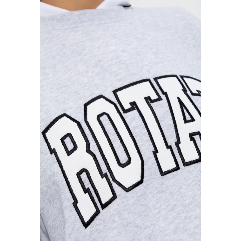 Rotate Birger Christensen Sweatshirt met logo Gray Dames
