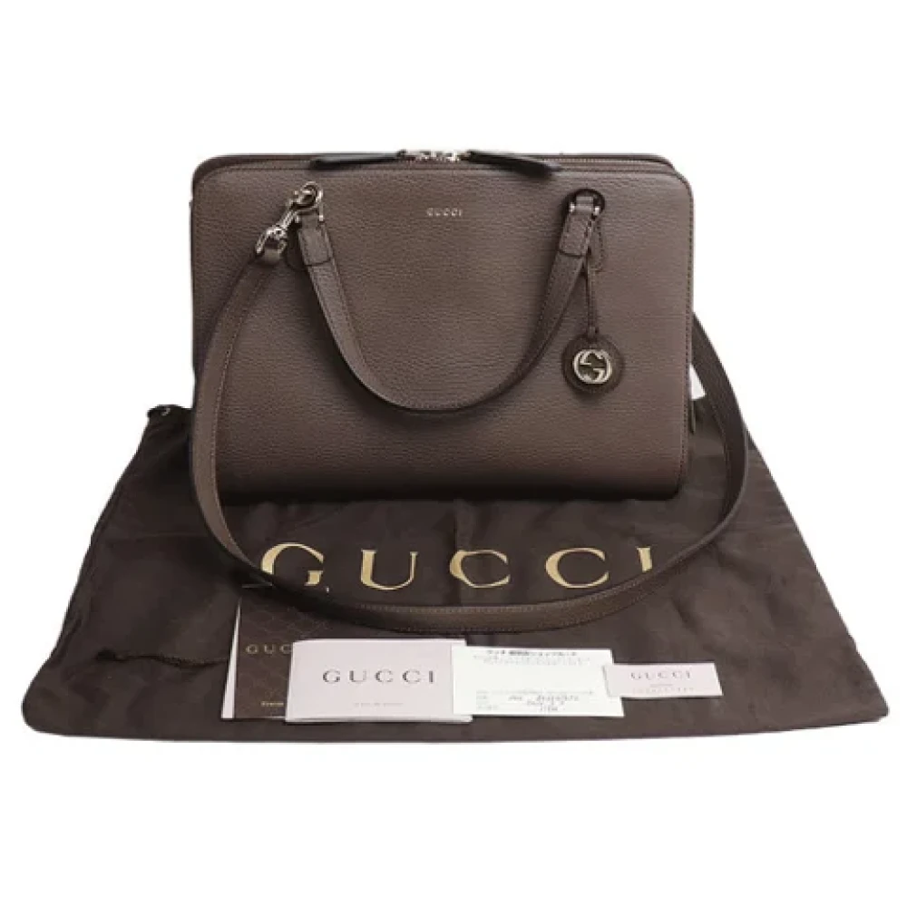 Gucci Vintage Pre-owned Fabric gucci-bags Brown Dames