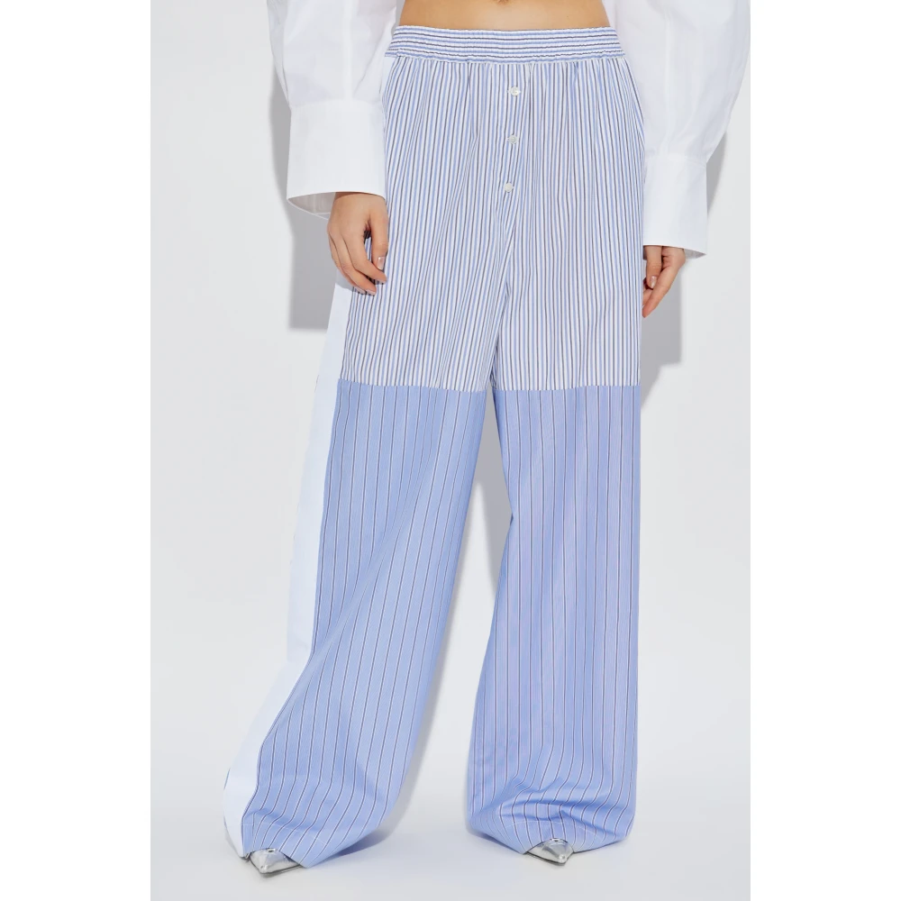 Stella Mccartney Broek met gestreept patroon Blue Dames