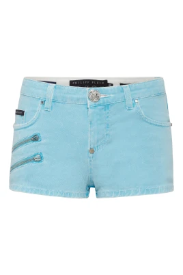 Denim Hot Pants Biker