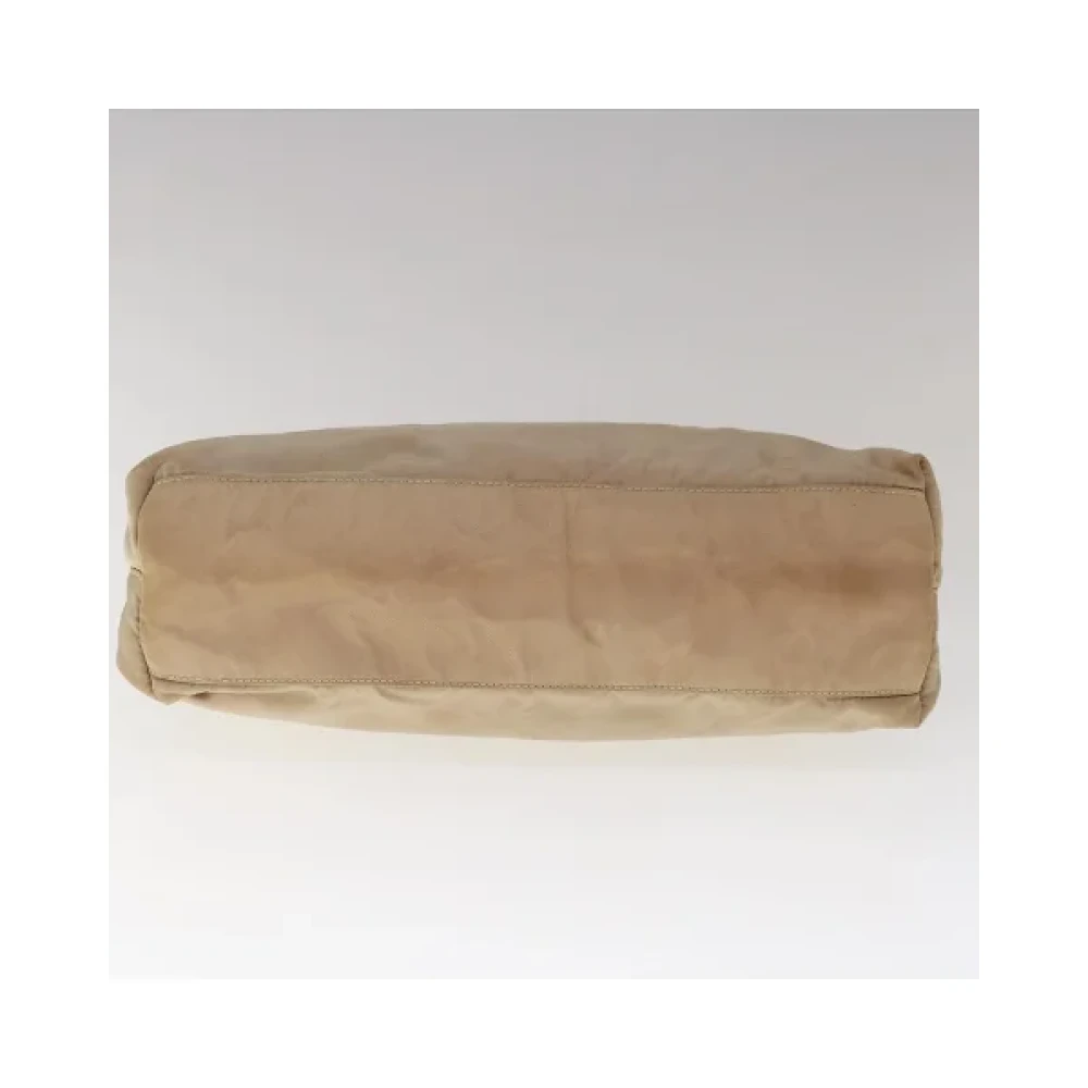 Prada Vintage Pre-owned Nylon prada-bags Beige Dames