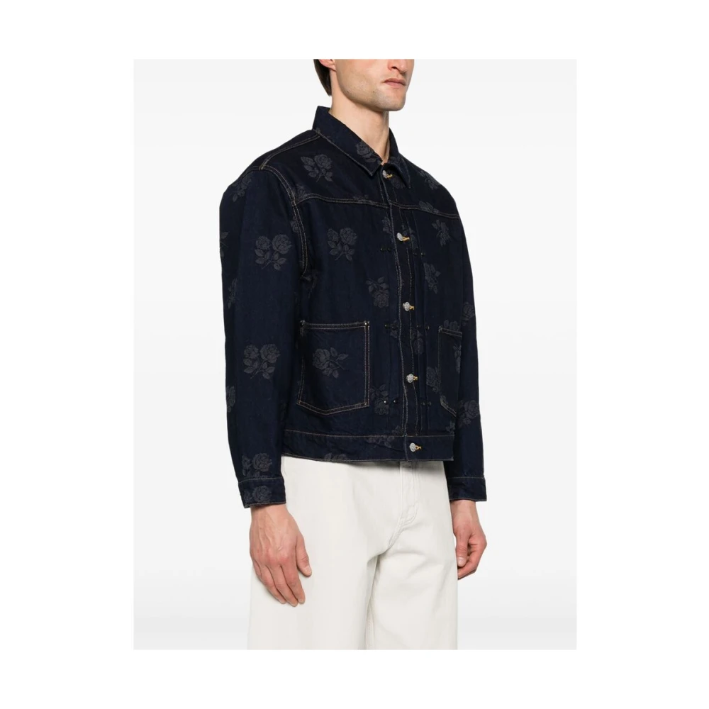 Needles Indigo Blauw Geknoopte Buitenkleding Blue Heren