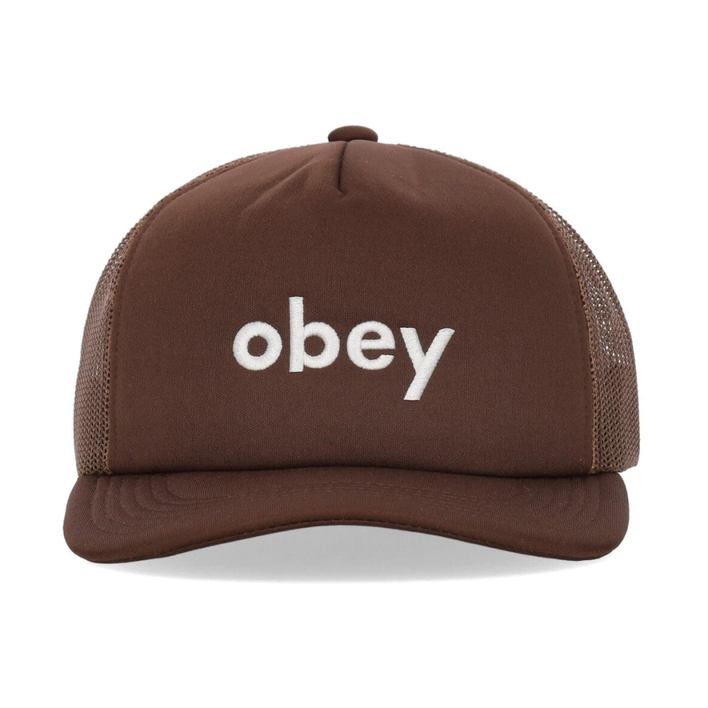 Obey Bruine gebogen klep truckerpet Brown Heren