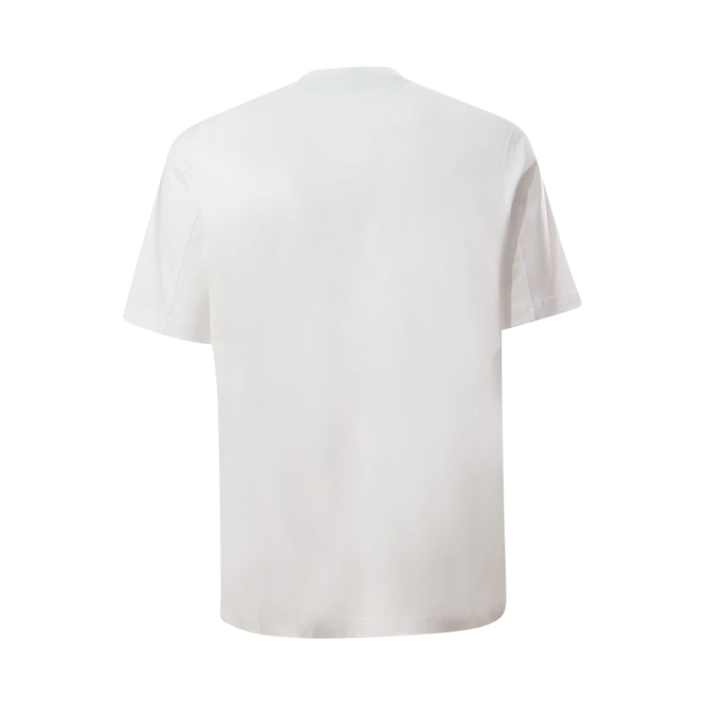 BRUNELLO CUCINELLI Contrasterende Crew-neck T-shirts en Polos White Heren