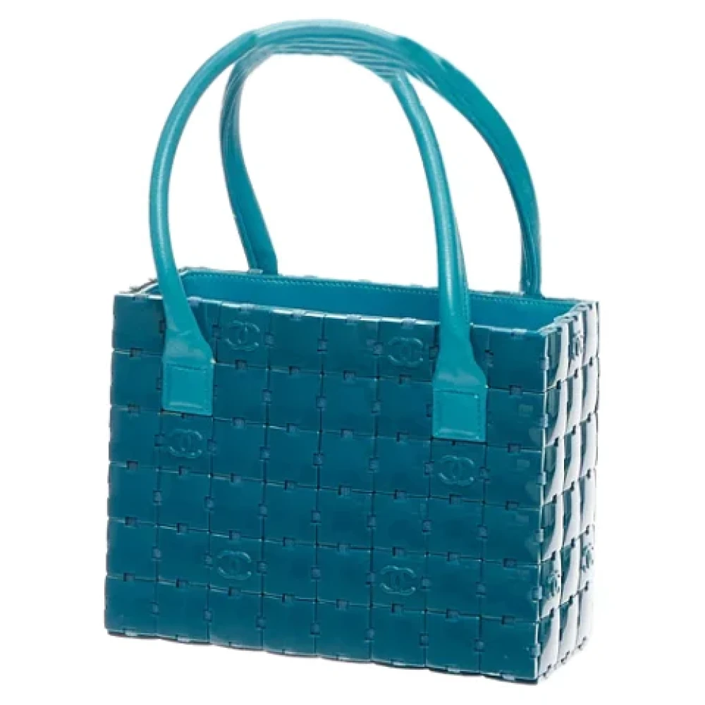 Chanel Vintage Pre-owned Leather totes Blue Dames