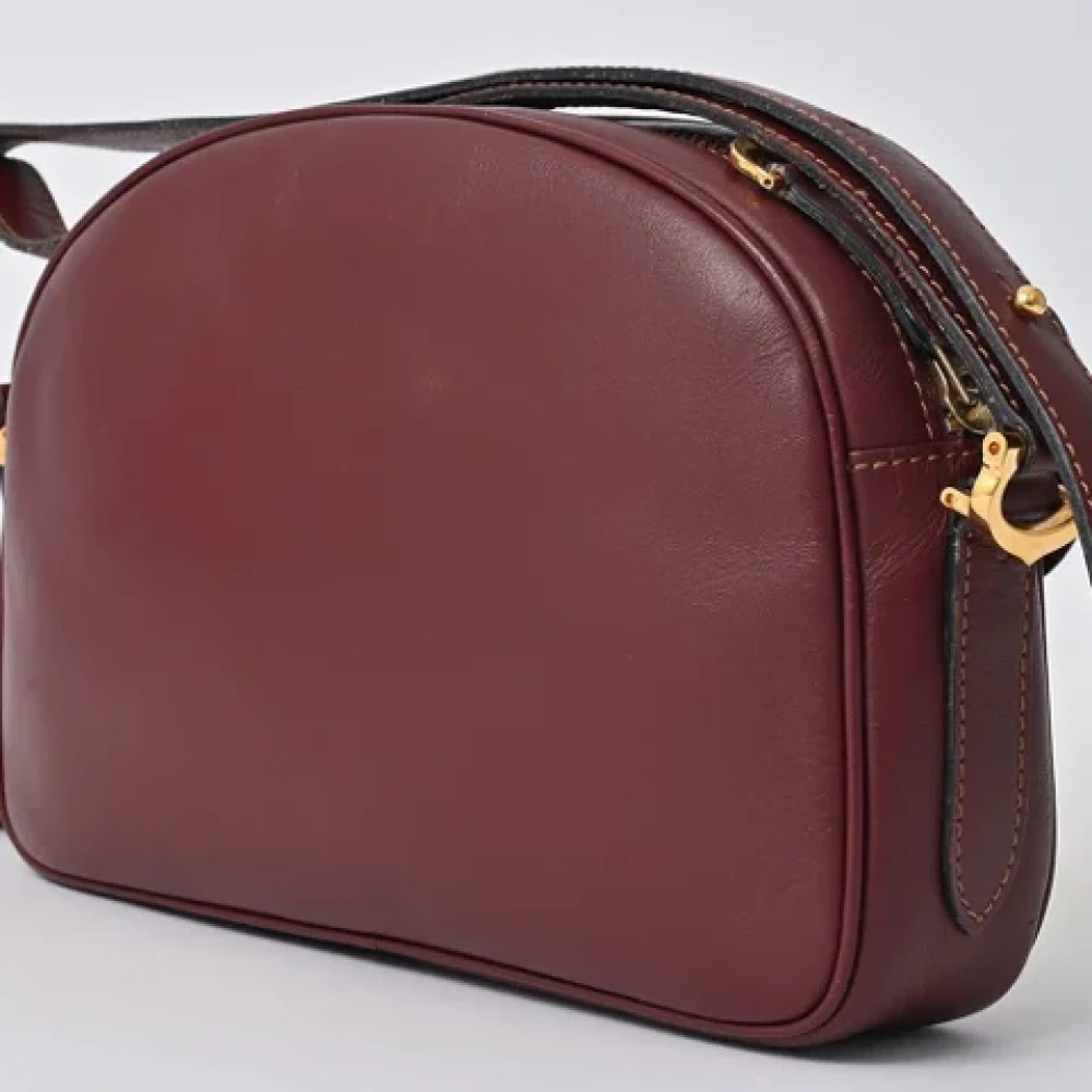 Cartier Vintage Pre-owned Leather shoulder-bags Red Dames