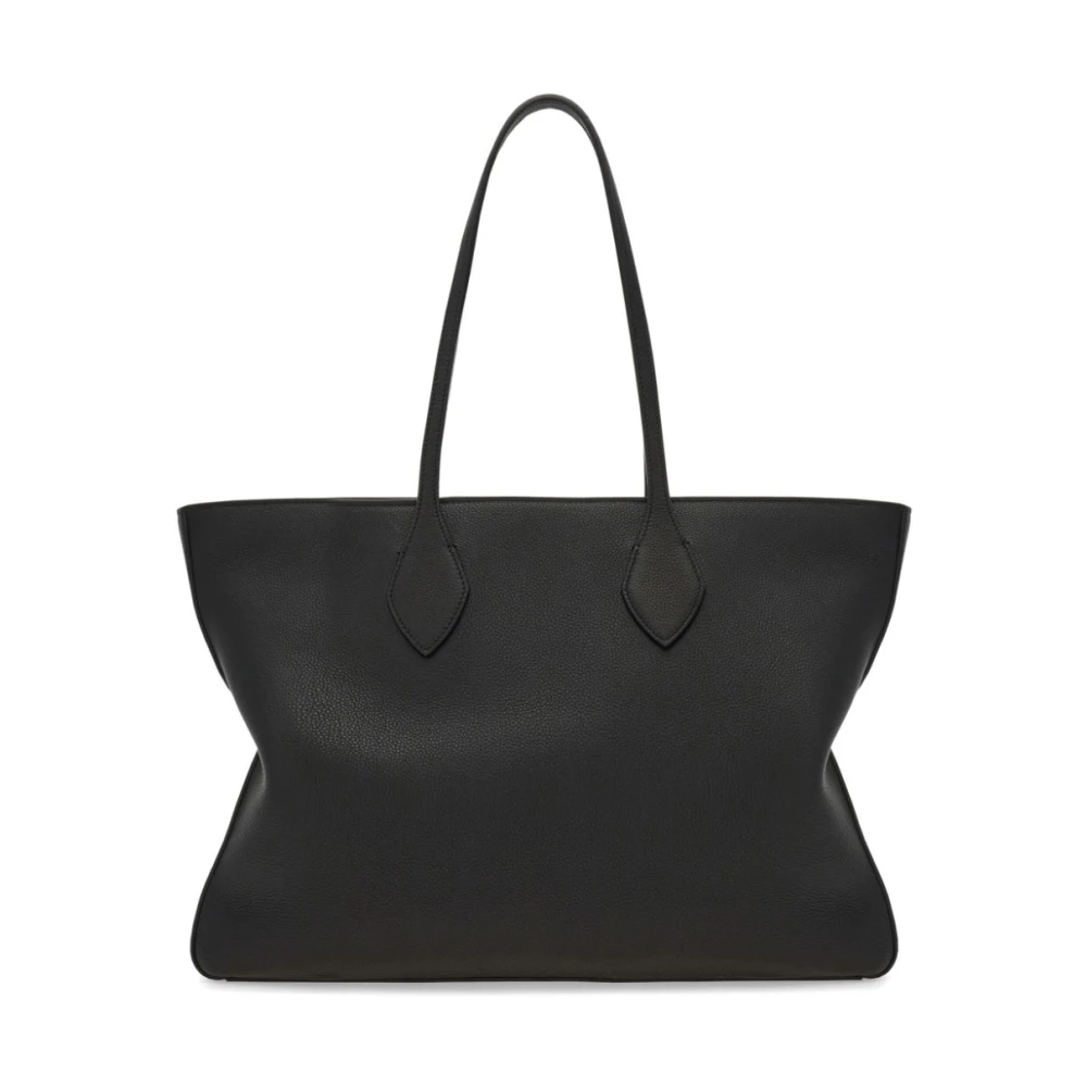 Salvatore Ferragamo Gestructureerde Leren Zwarte Handtas Black Dames