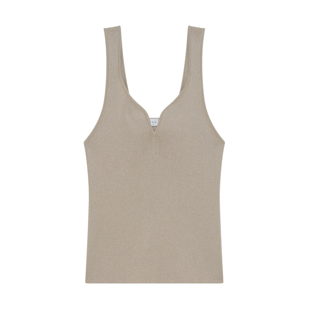 IRO Gebreide Tanktop V-Hals U-Rug Gray Dames