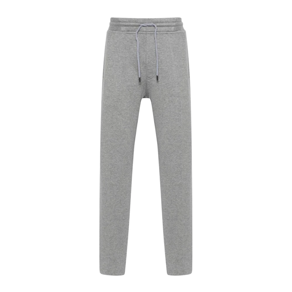 BRUNELLO CUCINELLI Grijze Katoenen Sweatpants met Koord Gray Heren