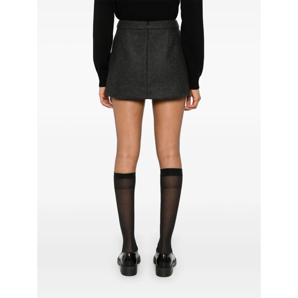 Plan C Paillet Mini Rok Gray Dames