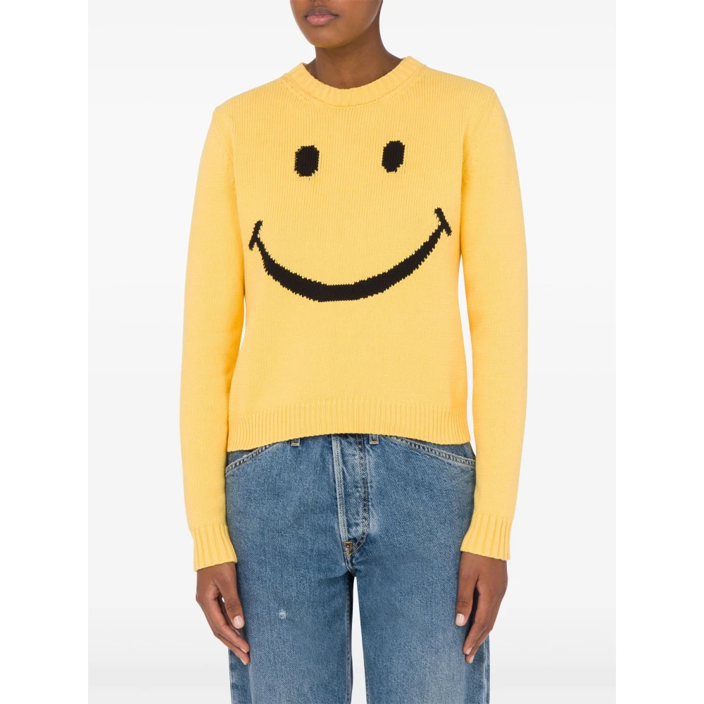 Moschino Stijlvolle Maglia T-shirt voor mannen Yellow Dames