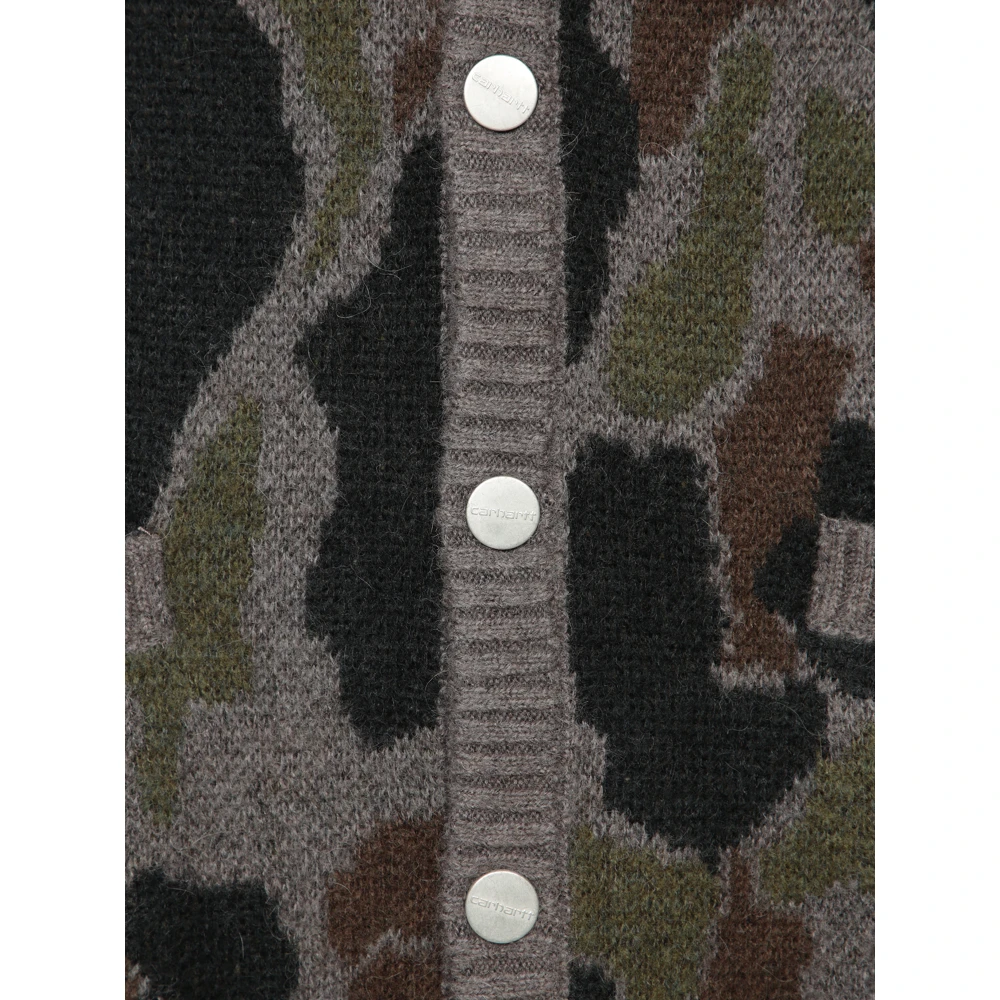 Carhartt WIP Camouflage Gebreide Vest Grijs Gray Heren