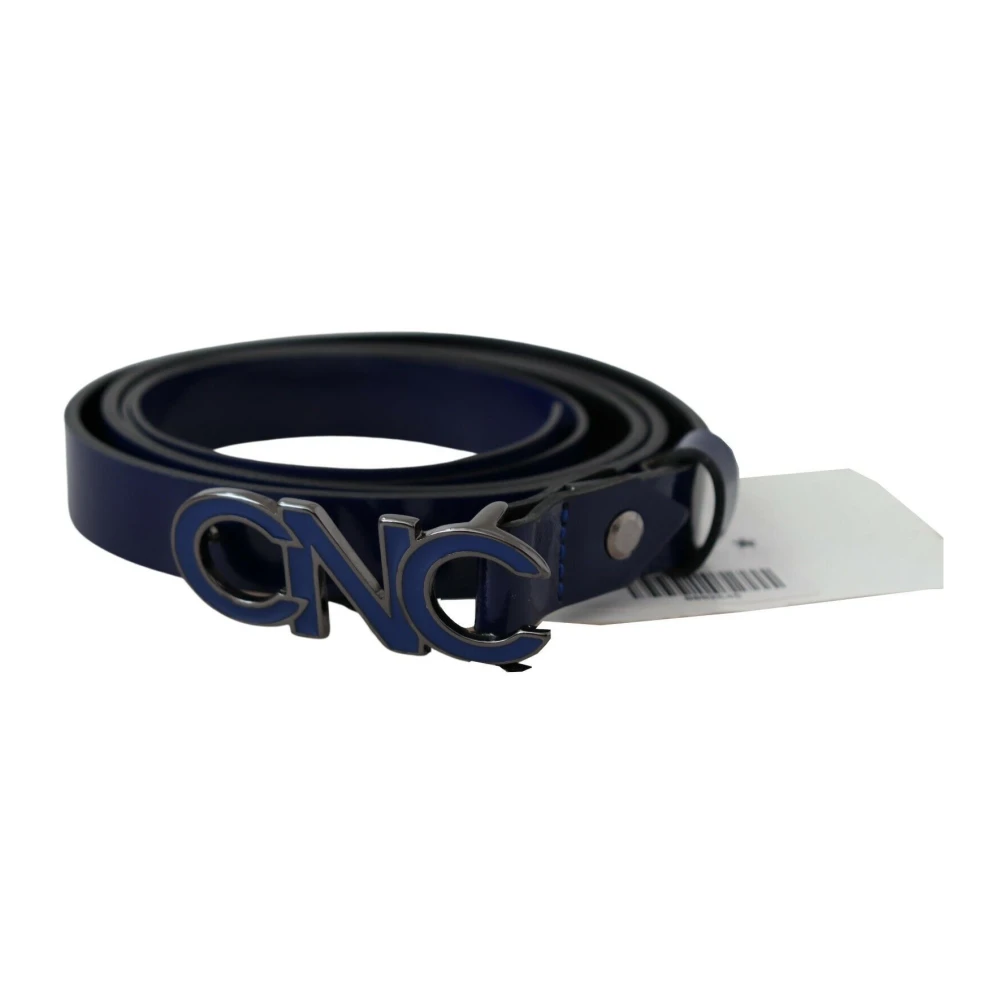 Costume National Donkerblauwe Leren Riem voor Mode Blue Dames