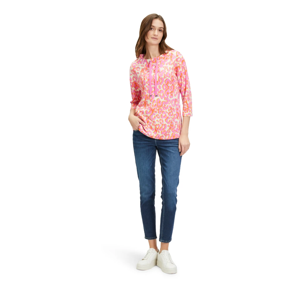 Betty Barclay Sweatshirt met dierenprint en glinsterende stenen Multicolor Dames