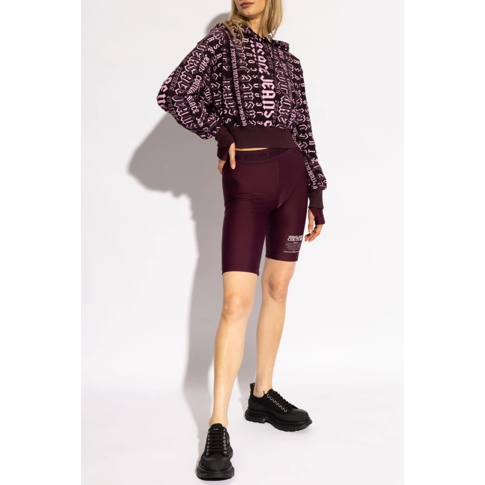 Versace Jeans Couture Sweatshirt met logo Purple Dames