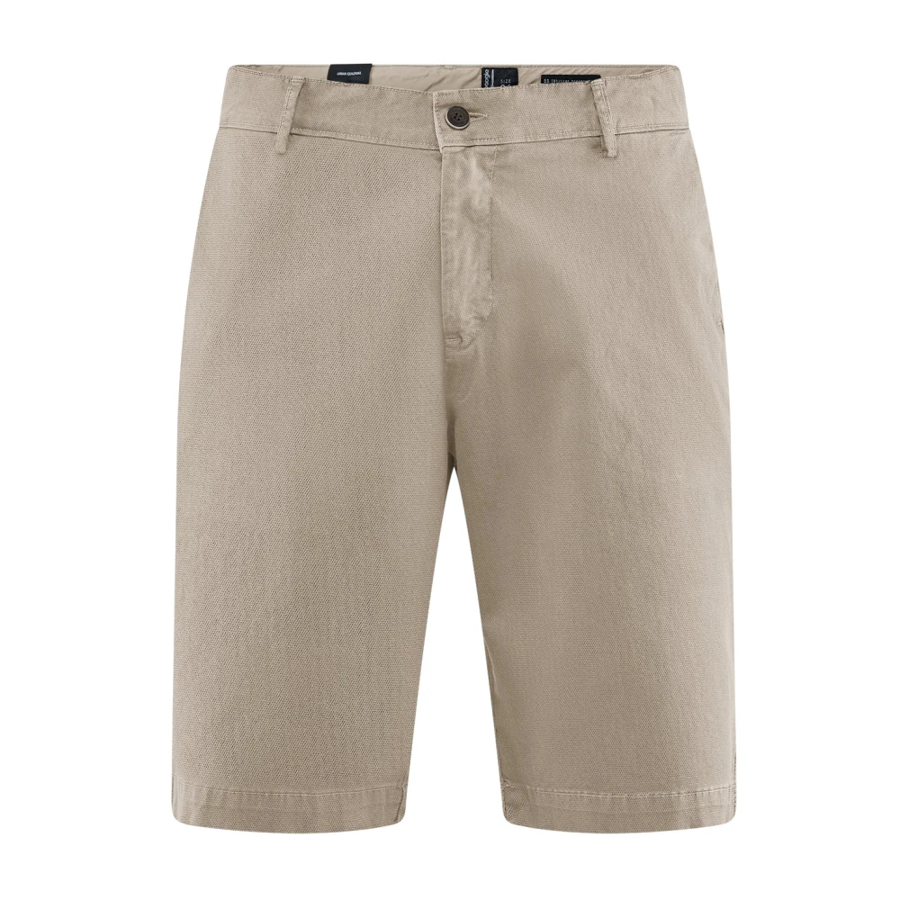Bomboogie Men's Beige Chino Bermuda With Micro Print - Casual Shorts - W31 - Shorts
