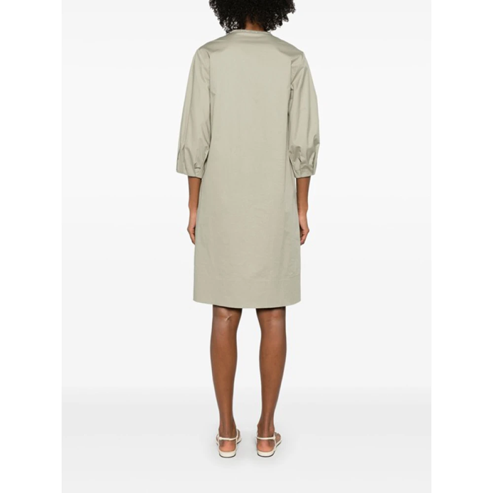 PESERICO Olijfgroene Beaded Midi Jurk Green Dames