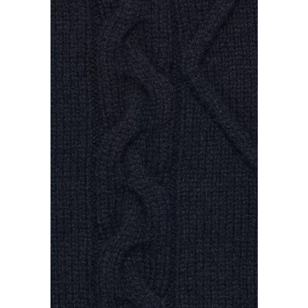 Bugatti Blauwe wollen blend jas met nepbont kraag Black Heren