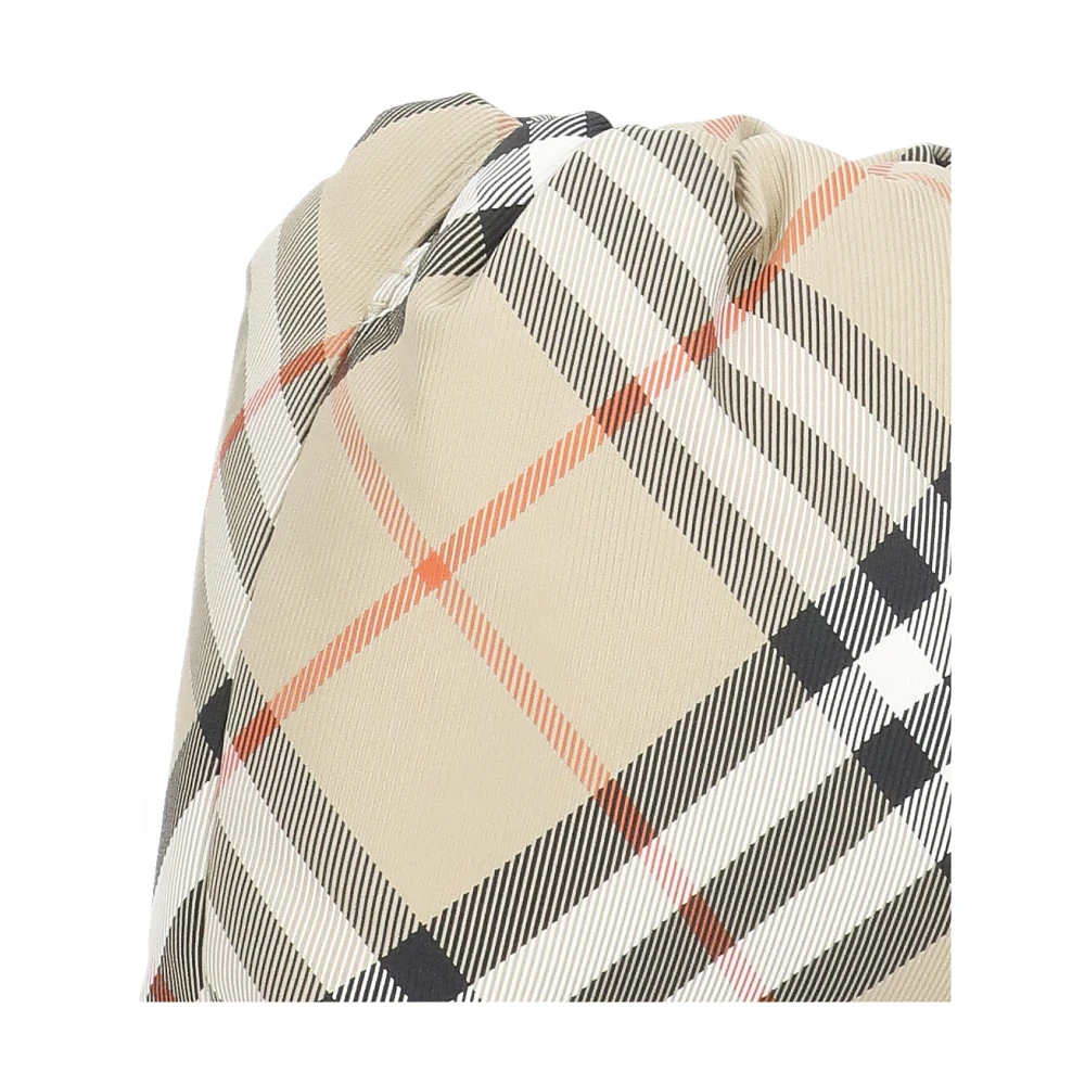 Burberry Kinder Schoudertas met Ruitpatroon Beige Dames