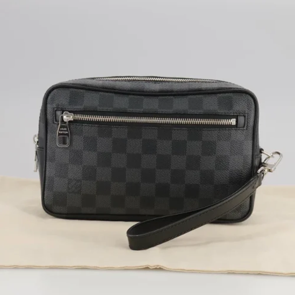 Louis Vuitton Vintage Pre-owned Canvas clutches Black Dames
