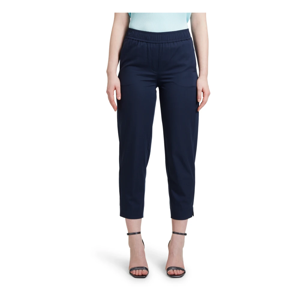 Betty & Co Elegant High Waist Dress Pants Blue Dames
