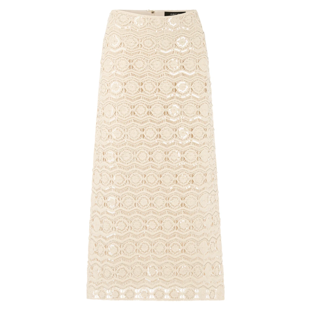 Marc Cain Women's Beige Ajour-Rock Mit Mini-Perlen - Midi Skirts - S - Skirts