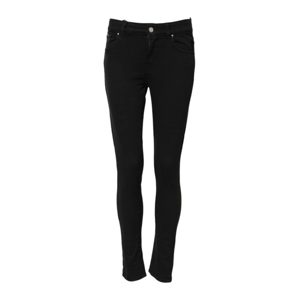Dolce & Gabbana Women's Black Skinny Fit Jeans, Xs, Cotton Skinny Denim Jeans With Zipper