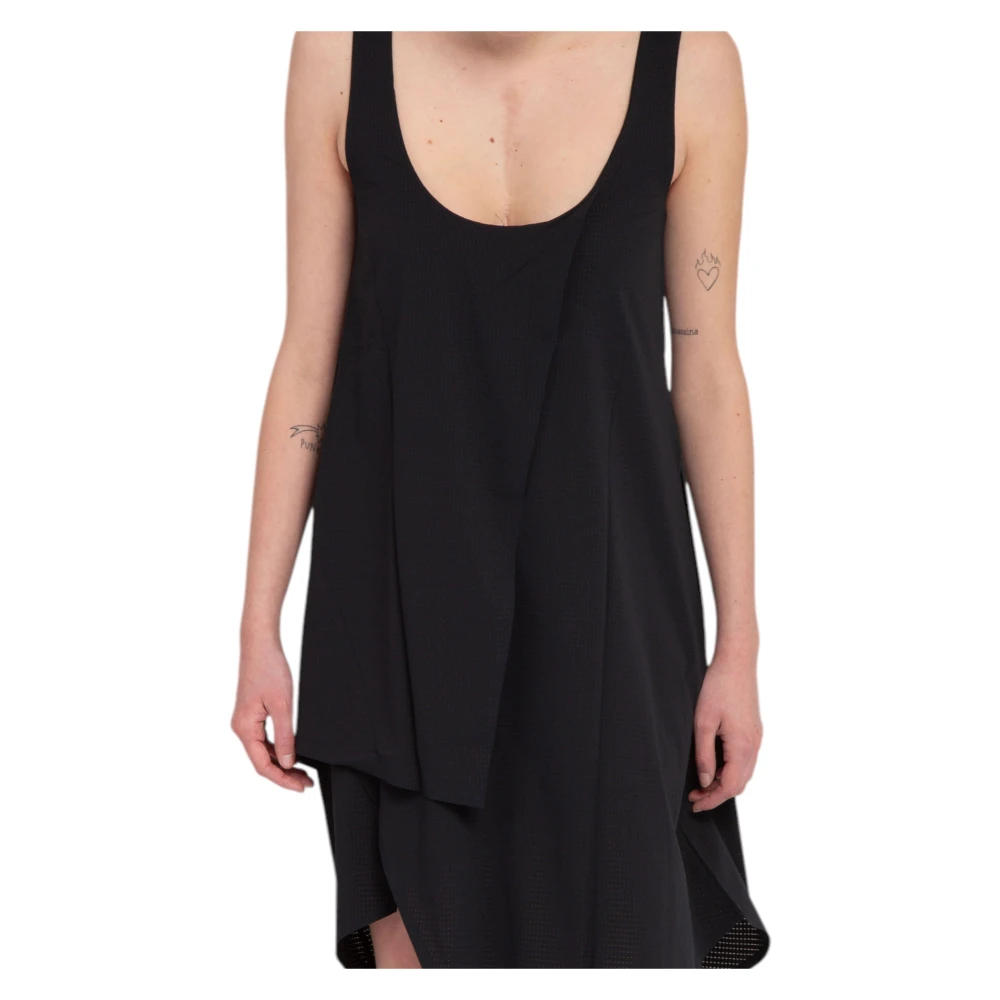 Y-3 Zwarte Nylon Tanktop Jurk Black Dames
