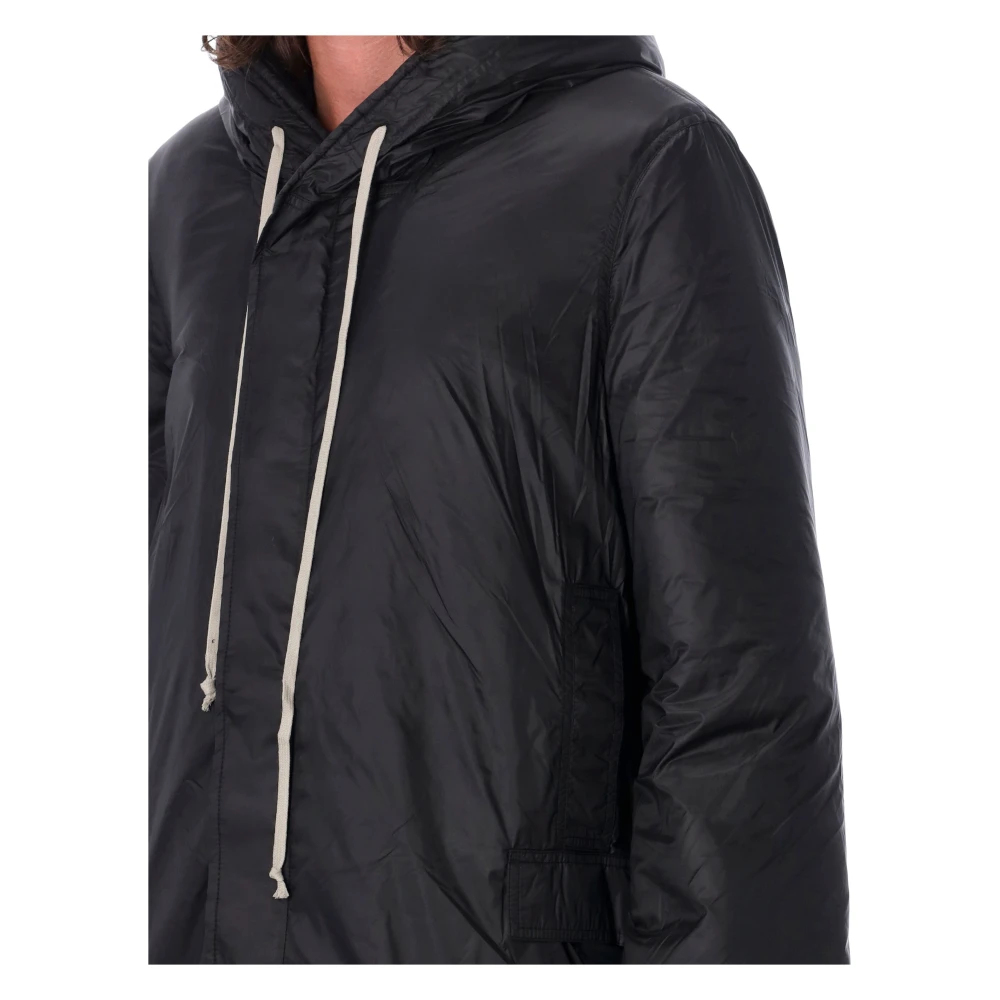 Rick Owens Zwarte Fishtail Parka Bovenkleding Black Heren