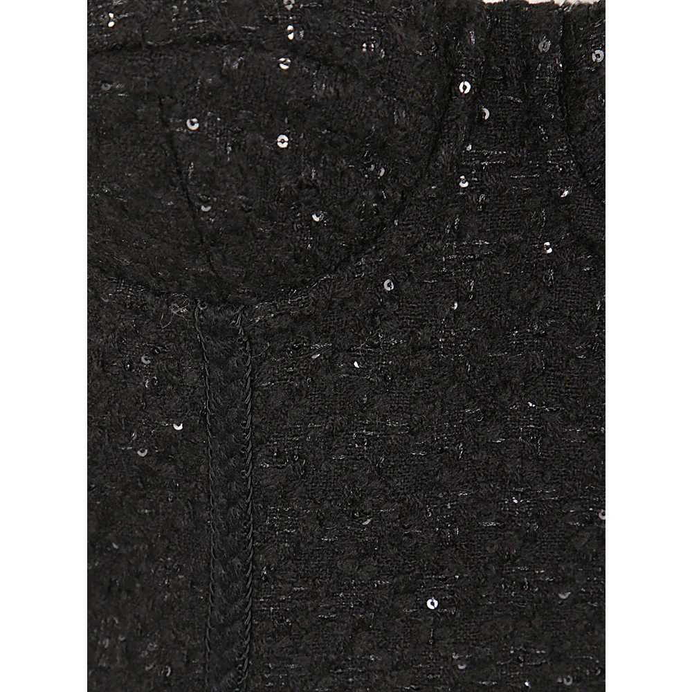 Rotate Birger Christensen Midi Bouclé Jurk Black Dames