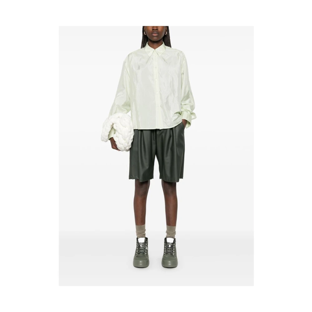 Jil Sander Groene Knoopsluiting Klassieke Kraag Overhemd Green Dames