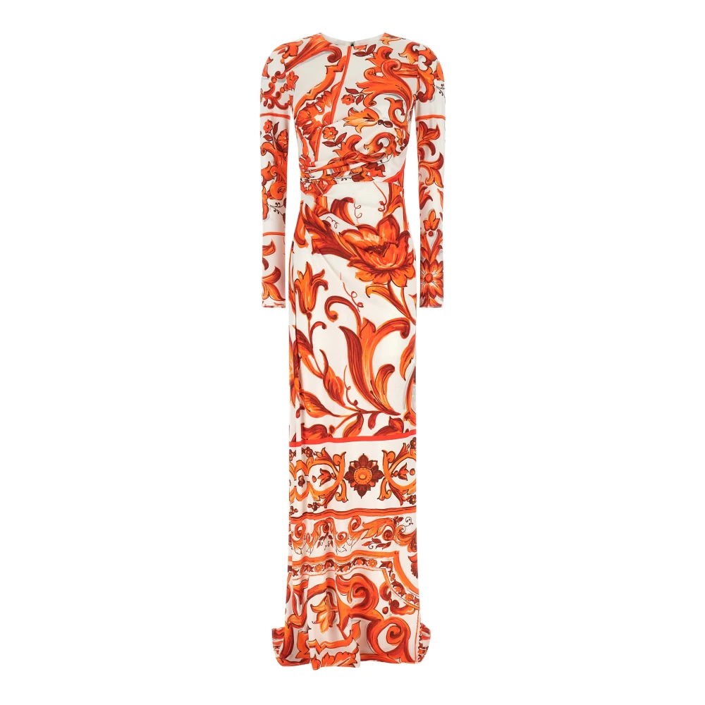 Dolce & Gabbana Kvinno Orange Klänningar Dam, M, Klänning