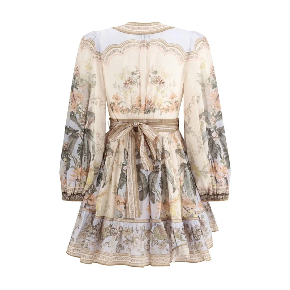 Zimmermann Bloemen Wikkel Mini Jurk Multicolor Dames
