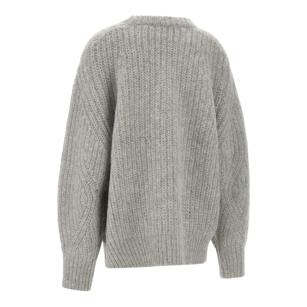 Rotate Birger Christensen Zachte Grijze Wol Alpaca Trui Gray Dames