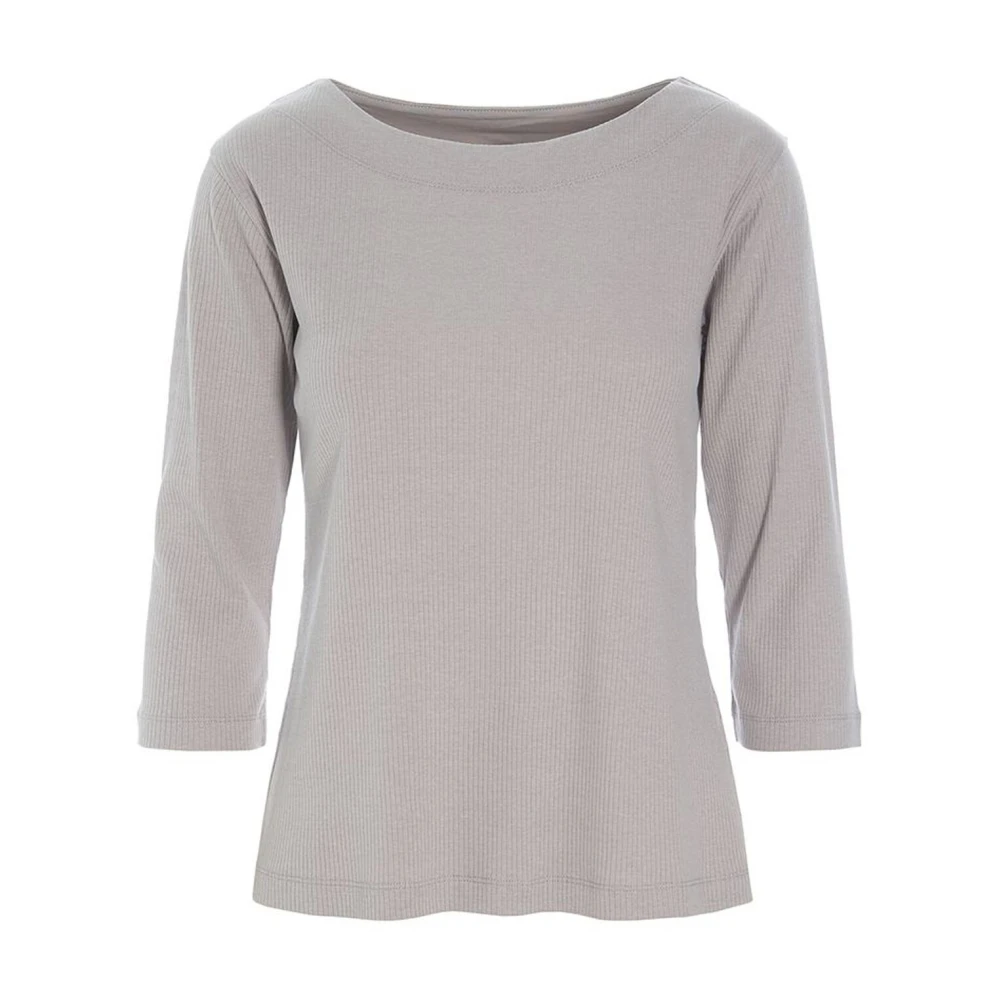 Bitte Kai Rand Opal Grey Rib Blouse Naibu Stijl Gray Dames