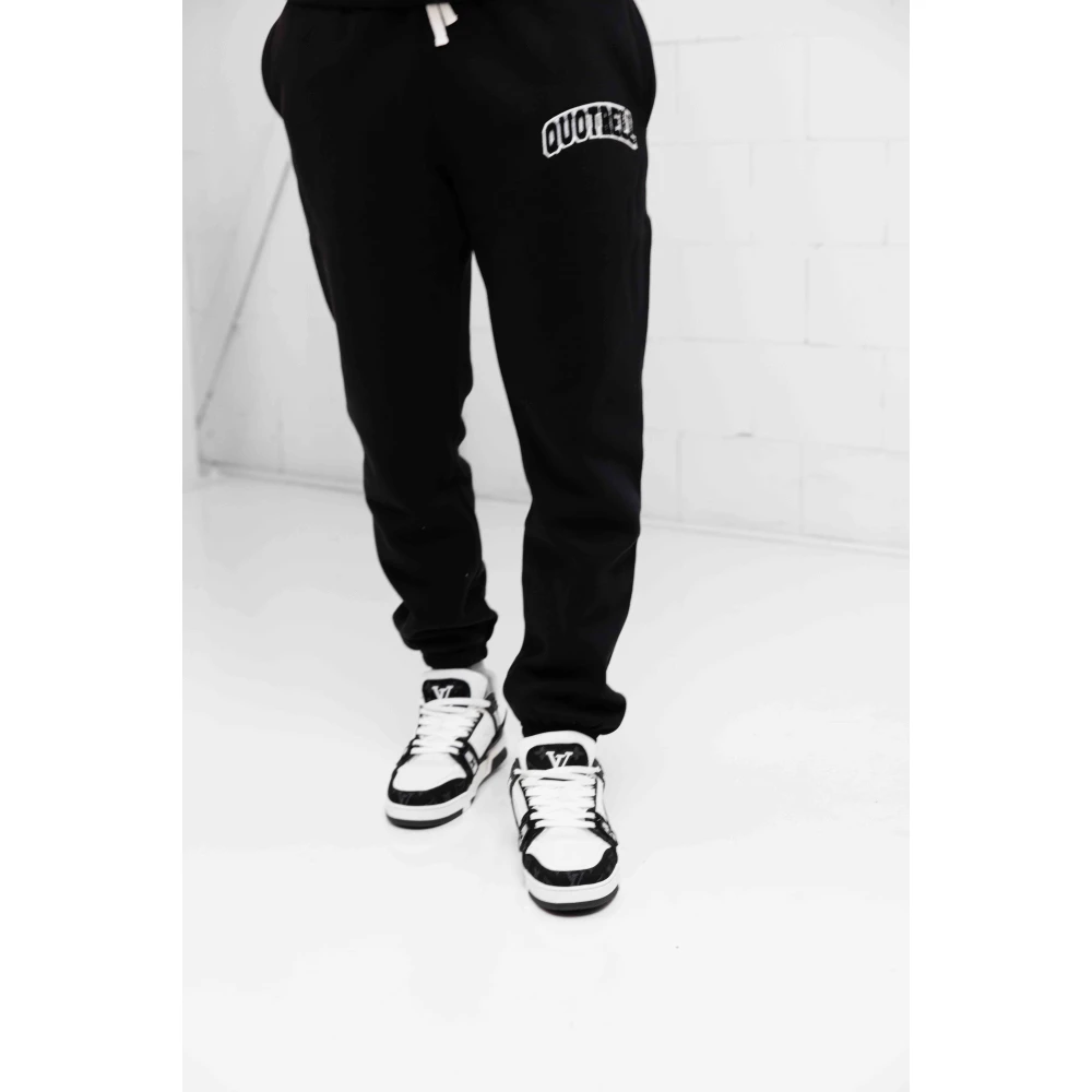 Quotrell Universiteit Hoodie Trainingspak Zwart Wit Black Heren