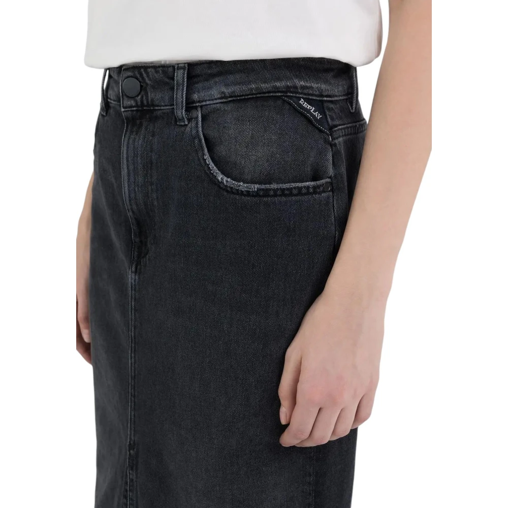 Replay Zwarte Rok w9922.000.739783 Gray Dames