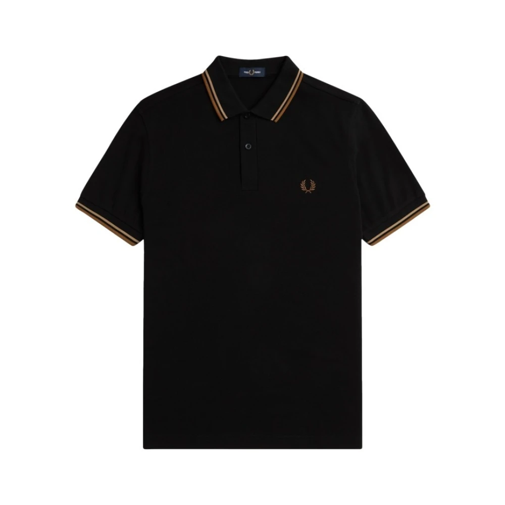 Fred Perry Zwarte Twin Tipped Polo Shirt Black Heren