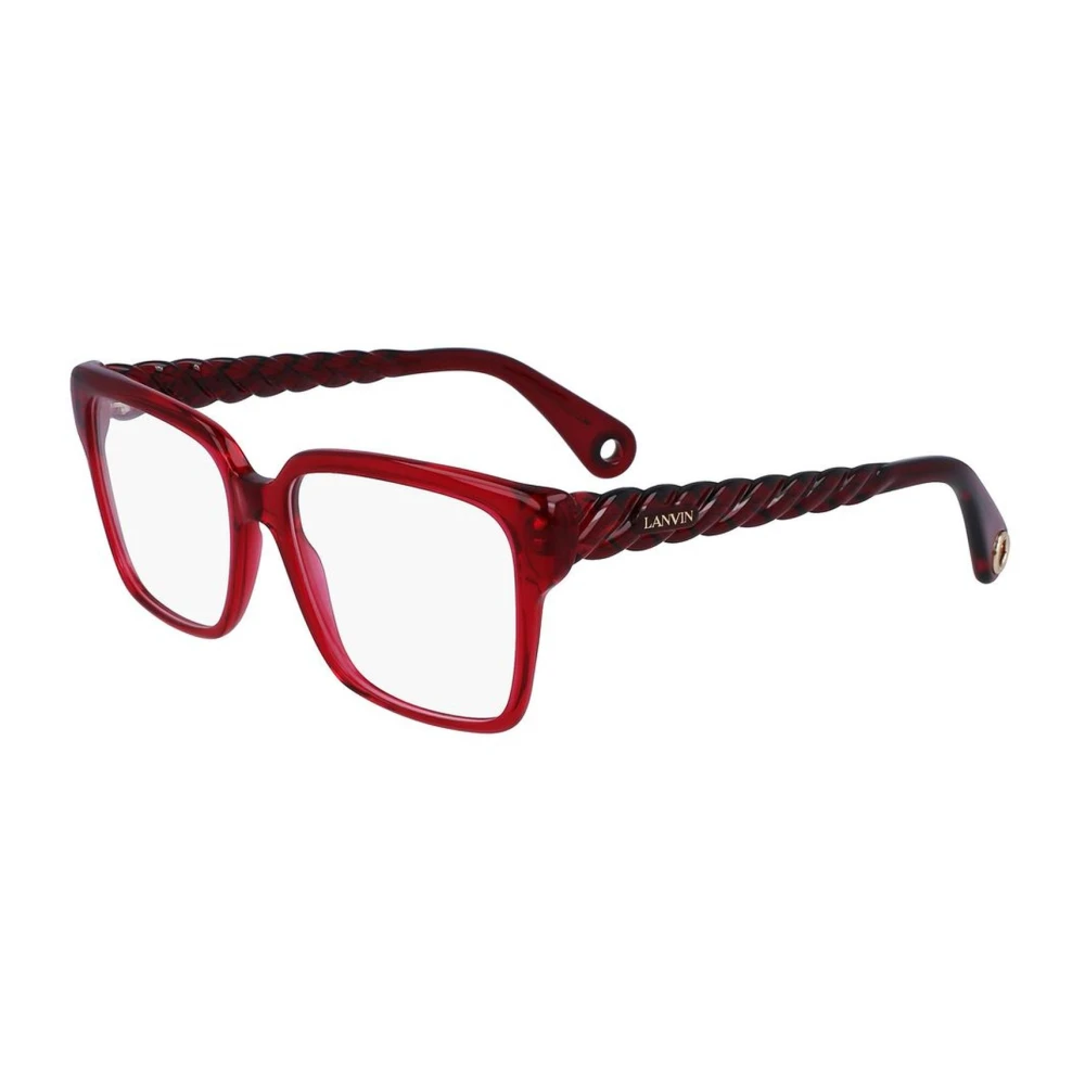 Lanvin Rode Acetaat Frame Bril Red Dames