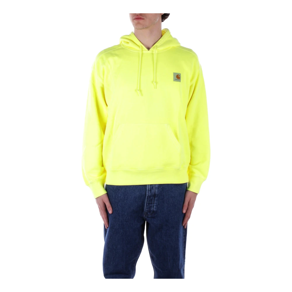 Carhartt Wip Men's Yellow Iconic Logo Hoodie Jumper - Hoodies - L - Sweatshirts & Hoodies