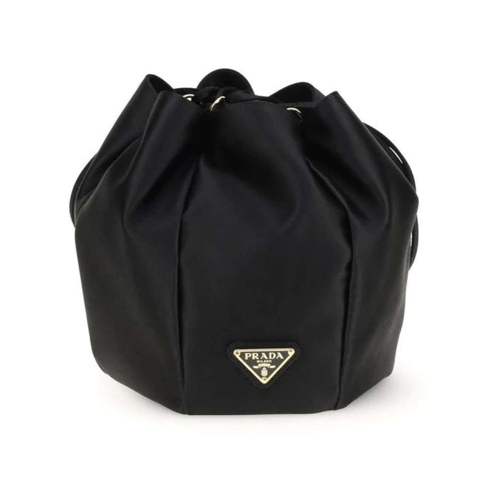 Prada , Bucket Bags, Female, Black, One Size, Satin Pouch