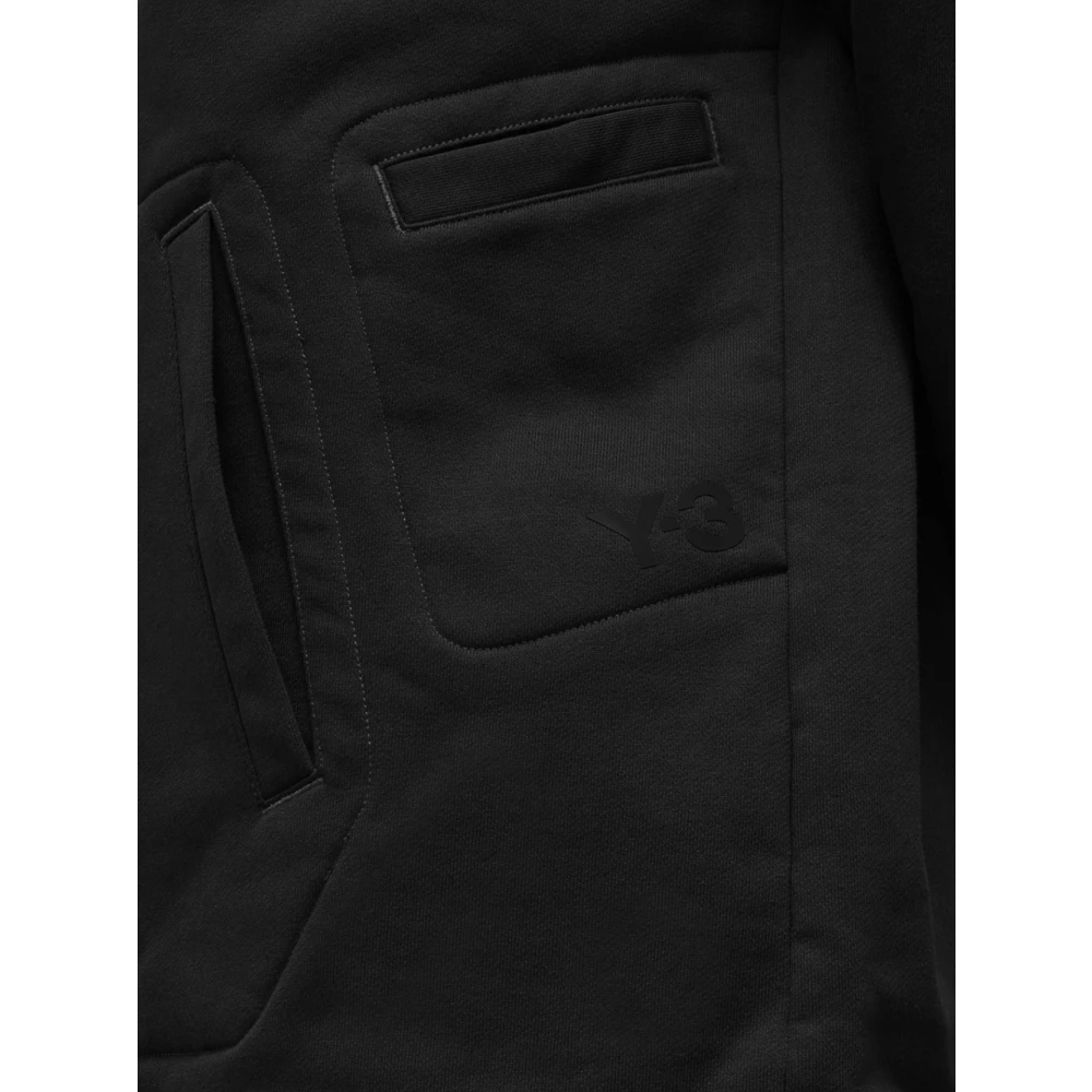 Y-3 Katoenen Logo Sweatshirt Black Heren
