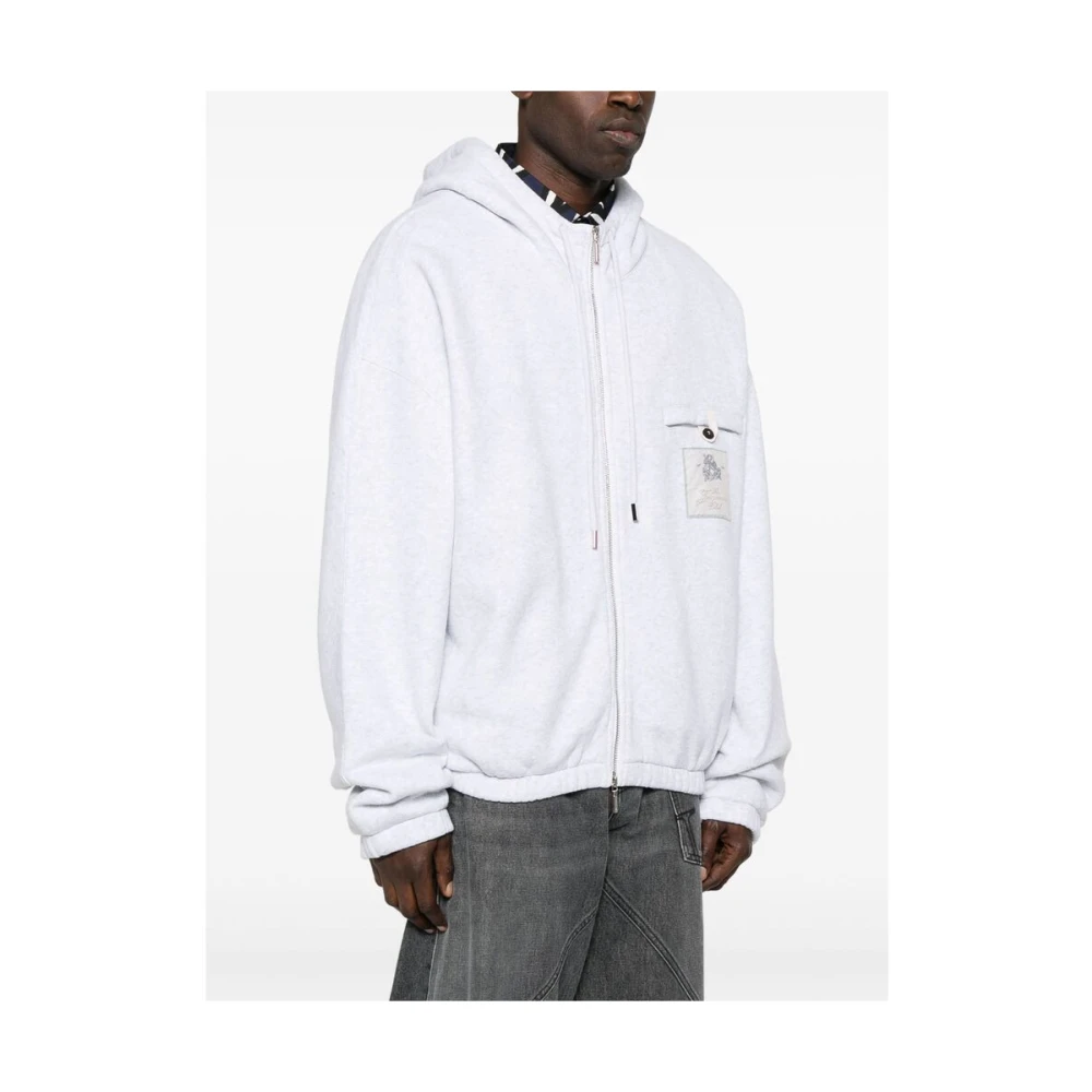 Jacquemus Grijze Rits Sweater Gray Heren