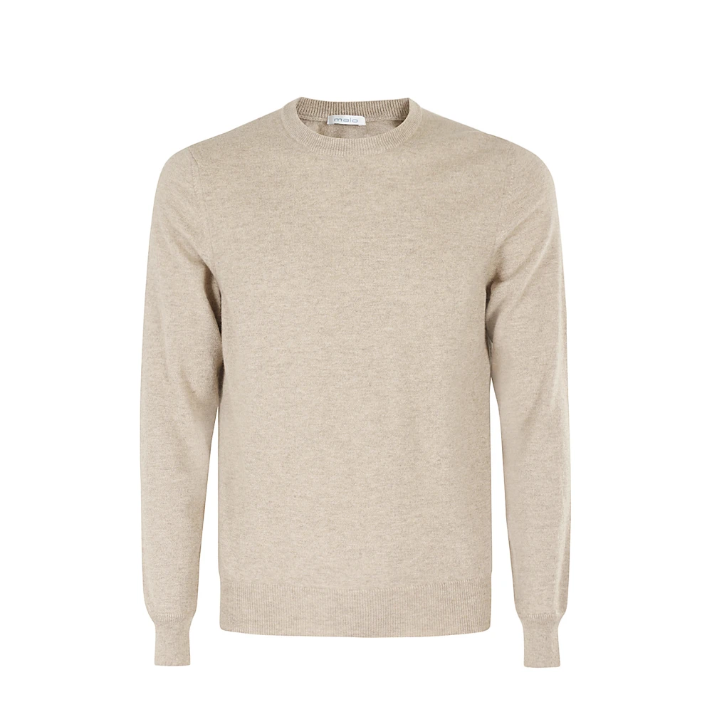 Malo Basis Ronde Hals T-shirt Beige Heren